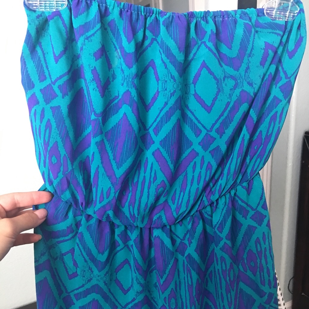 Strapless romper